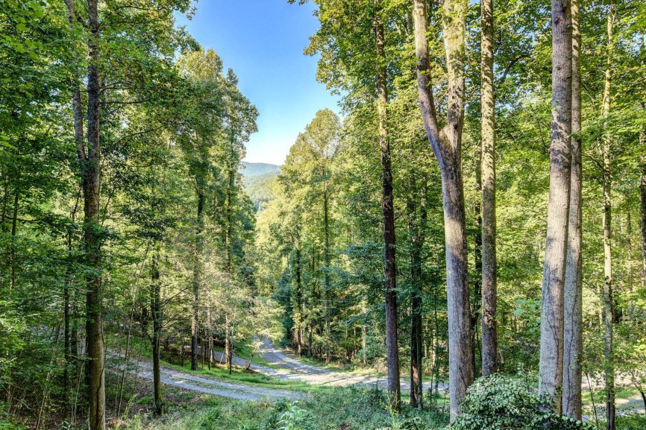 Waynesville Cabin With Covered Deck And Fire Pit! Lake Junaluska Bagian luar foto